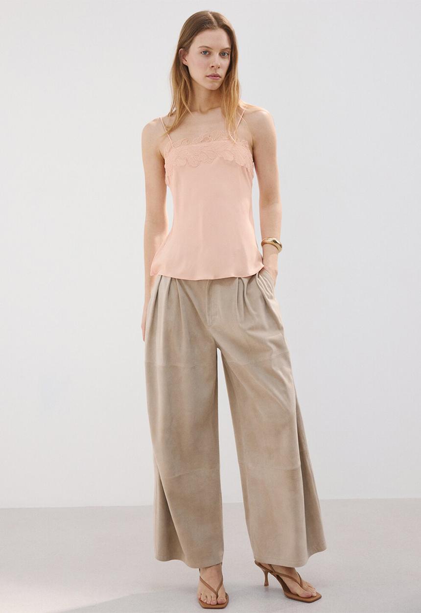MANGO - Top lotus - pink