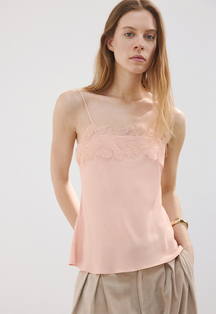 MANGO - Top lotus - pink