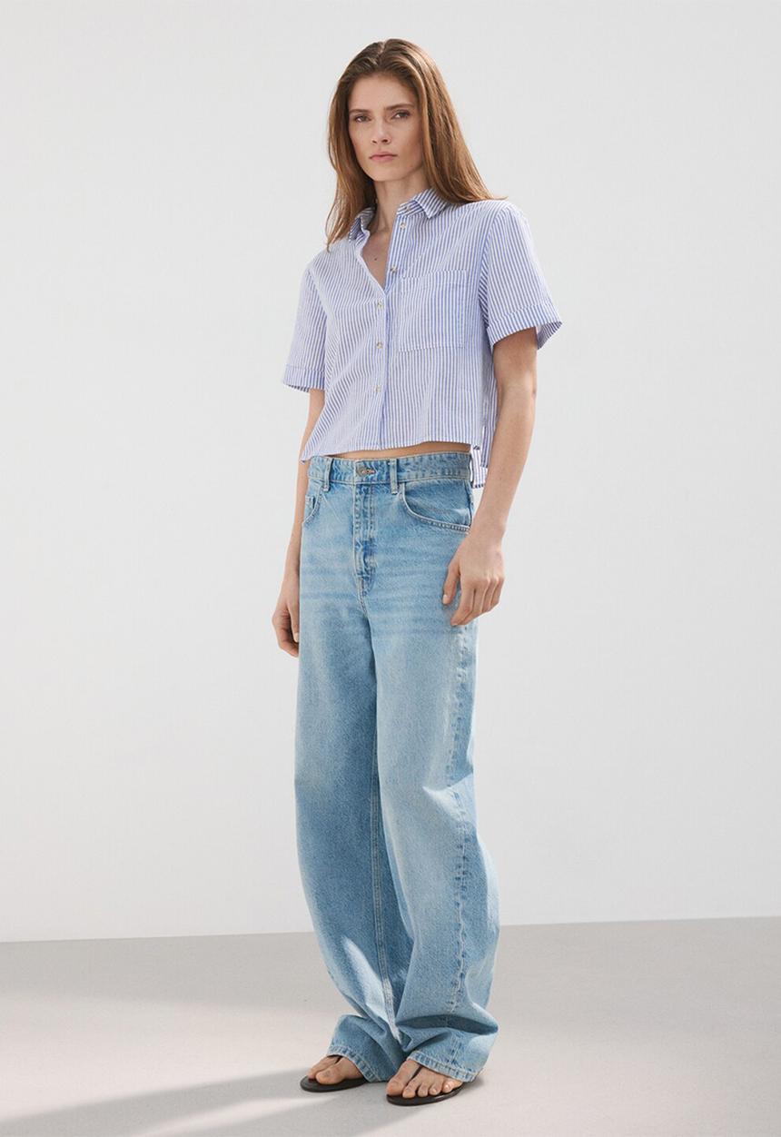 MANGO - Shirt maneli - light/pastel blue