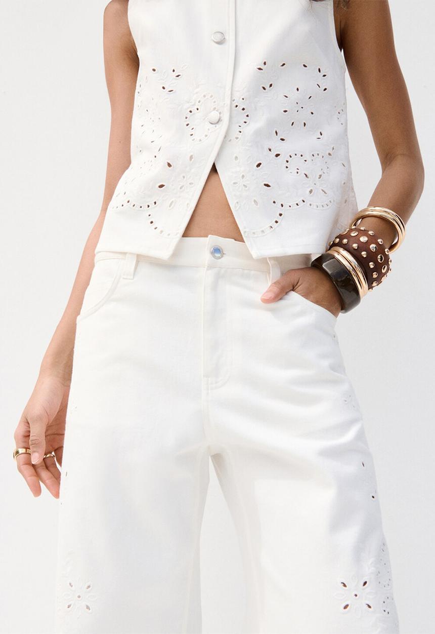 MANGO - Vest joana - white