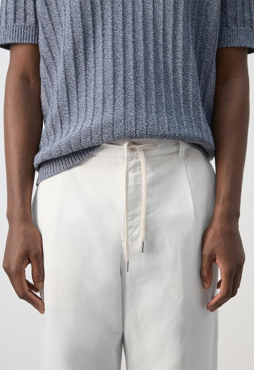 MANGO - Trousers Sants - white