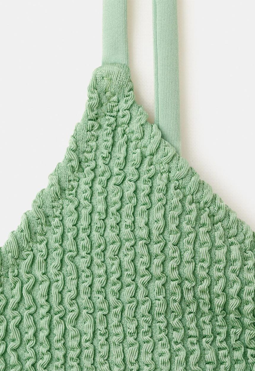 MANGO - Bikini top solene- light/pastel green