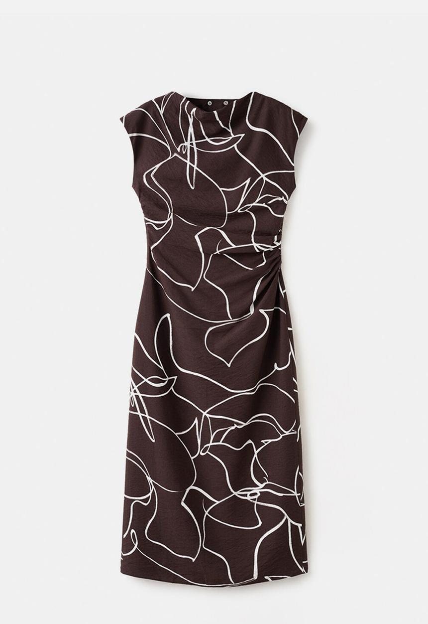 MANGO - Dress daniela - brown