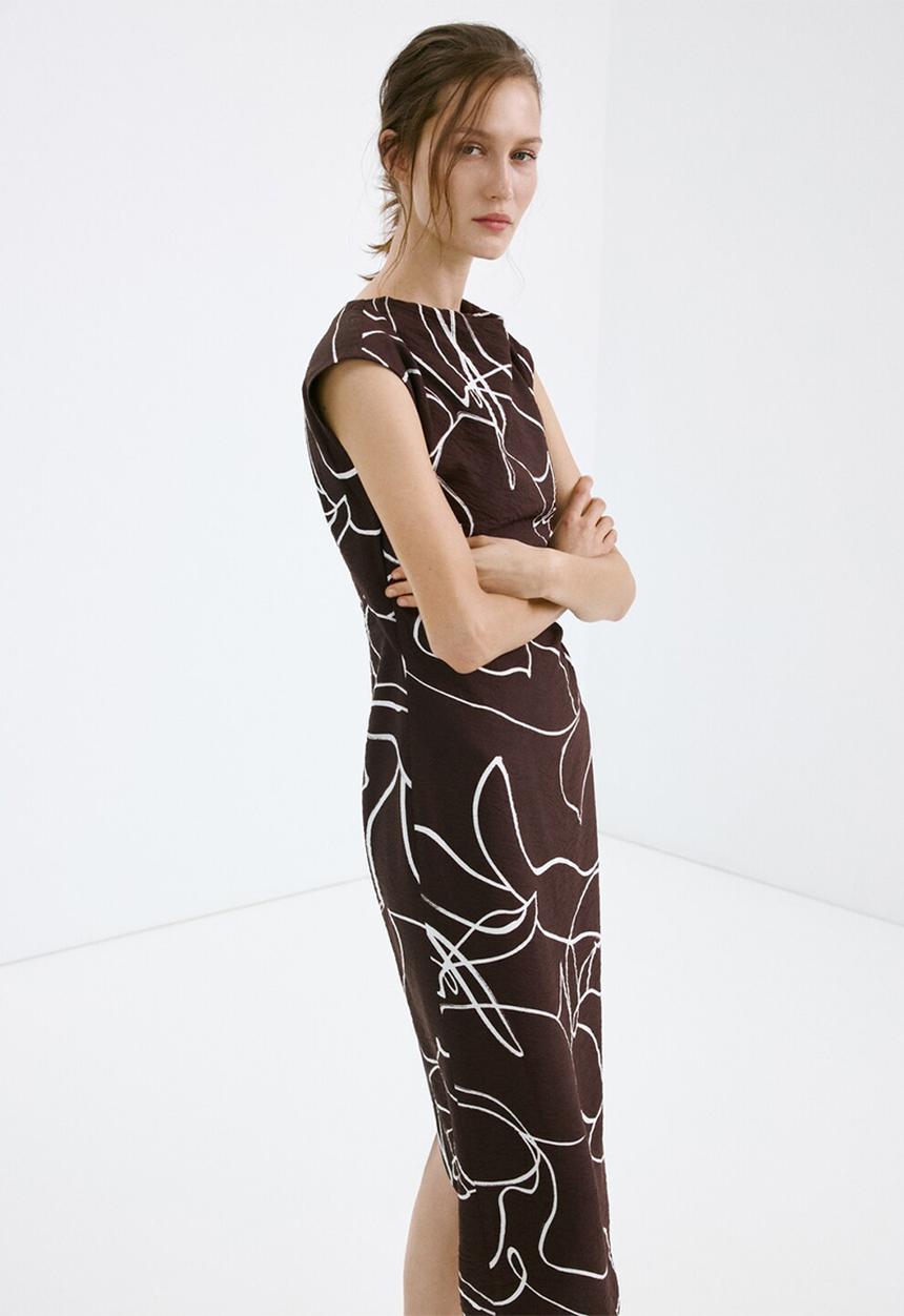 MANGO - Dress daniela - brown