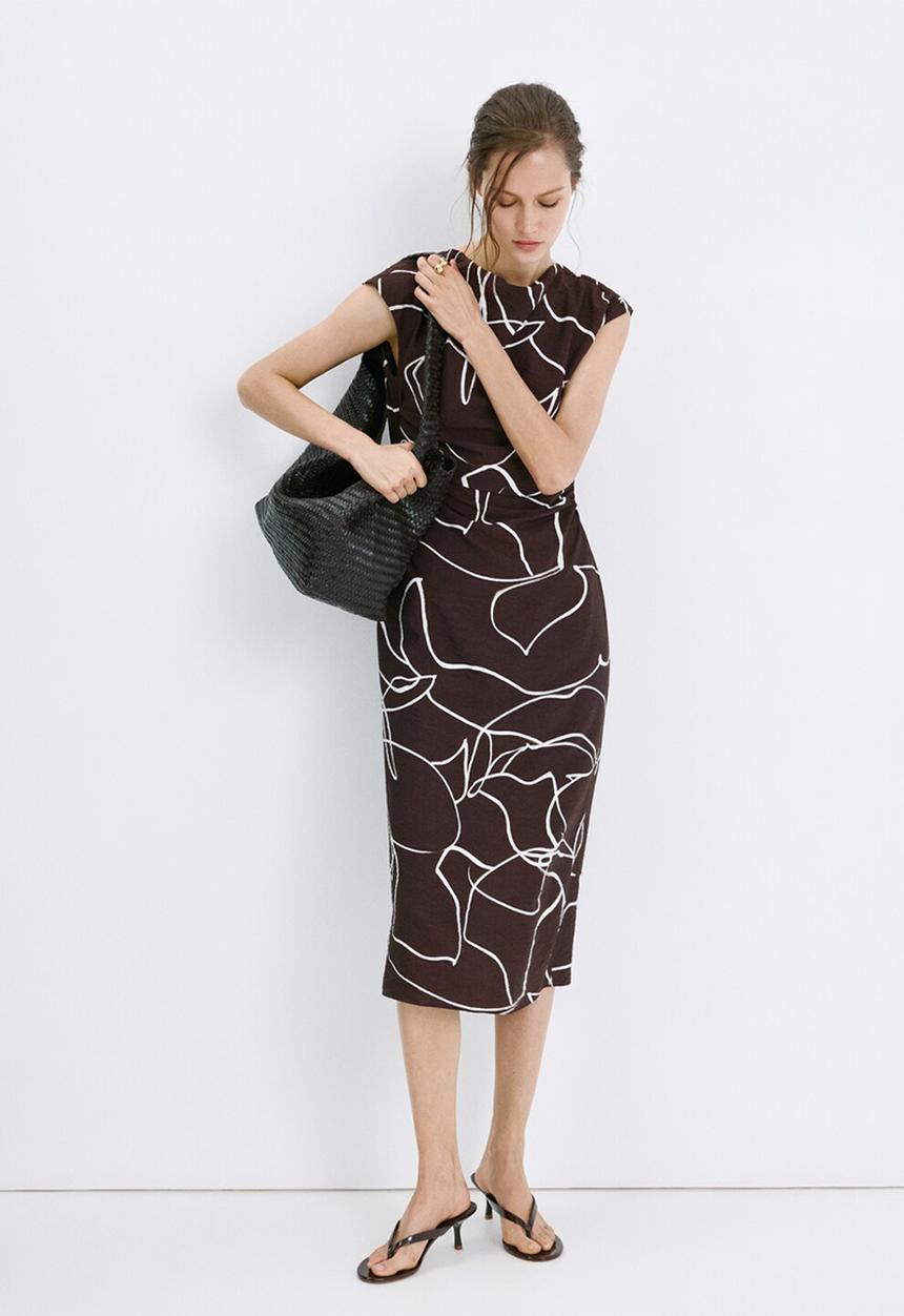MANGO - Dress daniela - brown