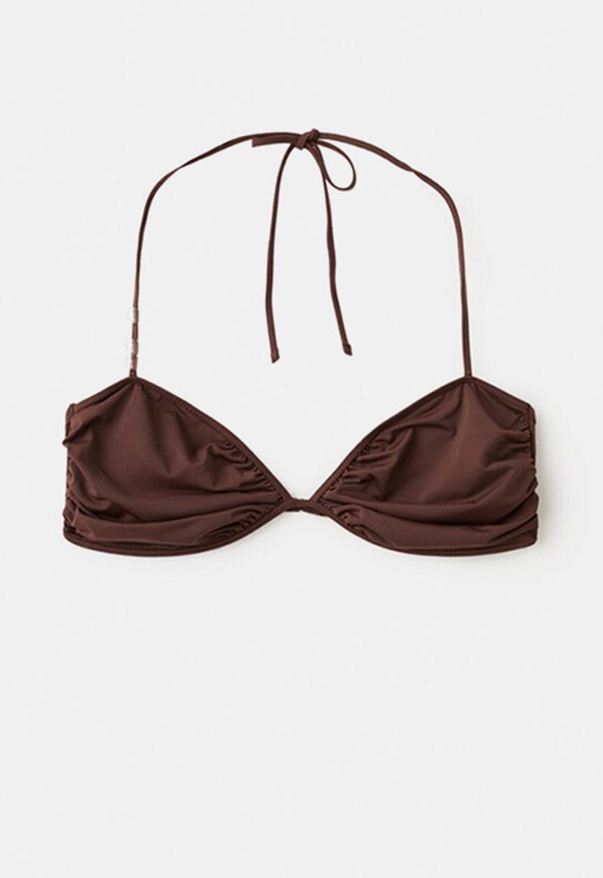 MANGO - Bikini top chiara- rust/copper