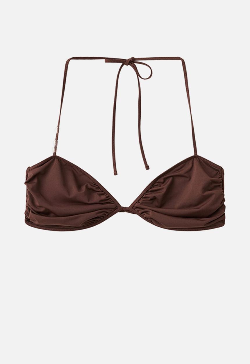 MANGO - Bikini top chiara- rust/copper