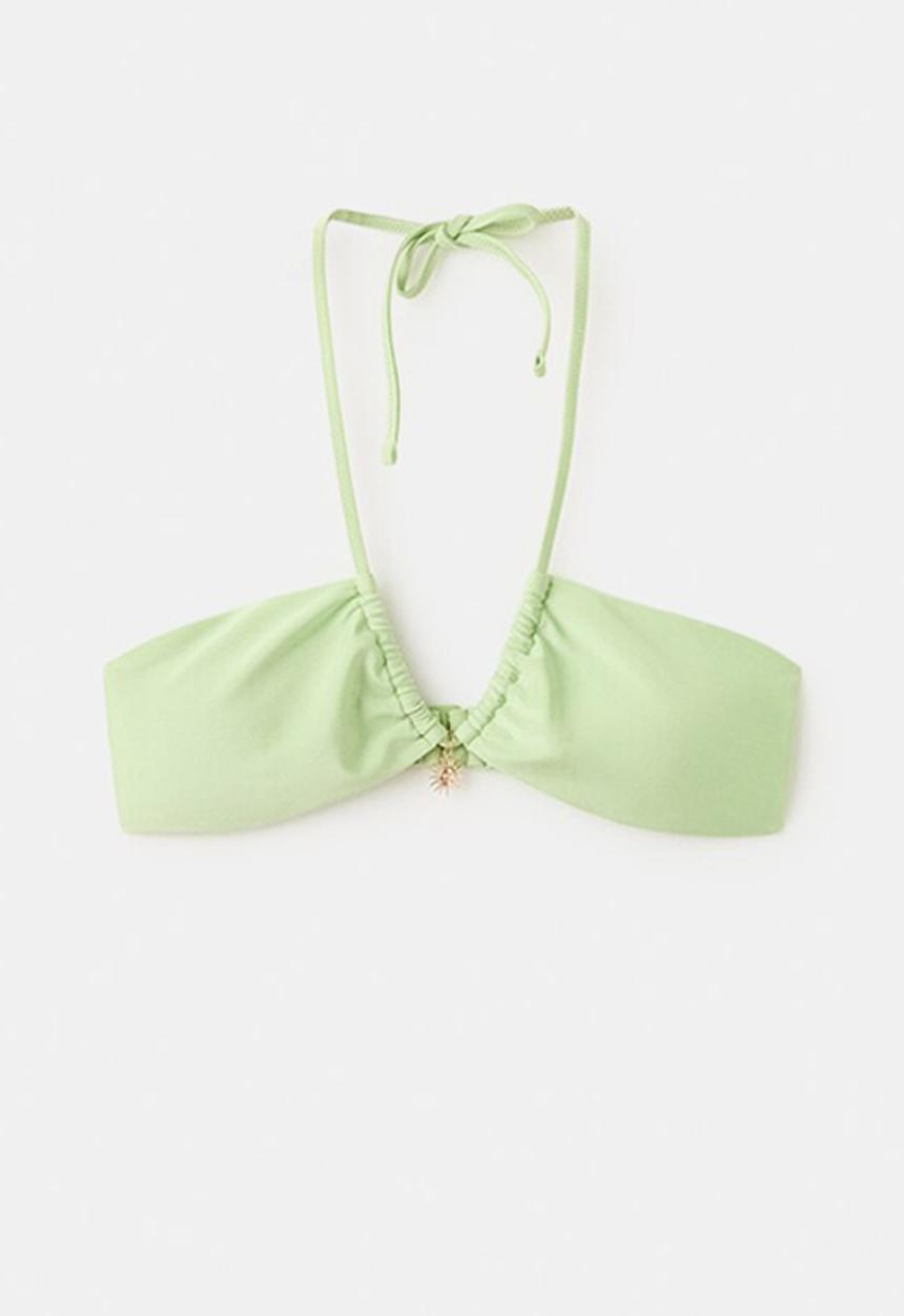 MANGO - Bikini top aster- light/pastel green