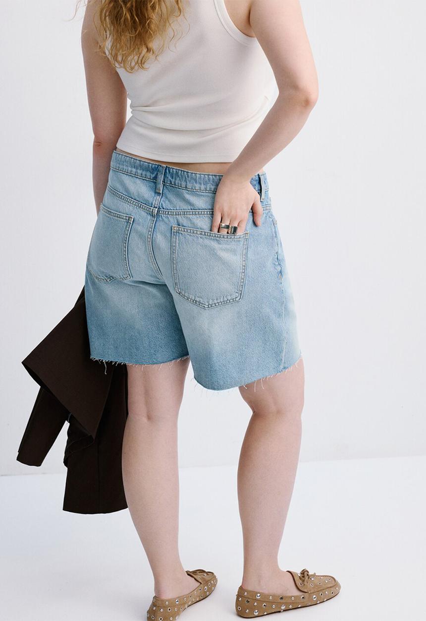 MANGO - Plus bermudas anne - open blue
