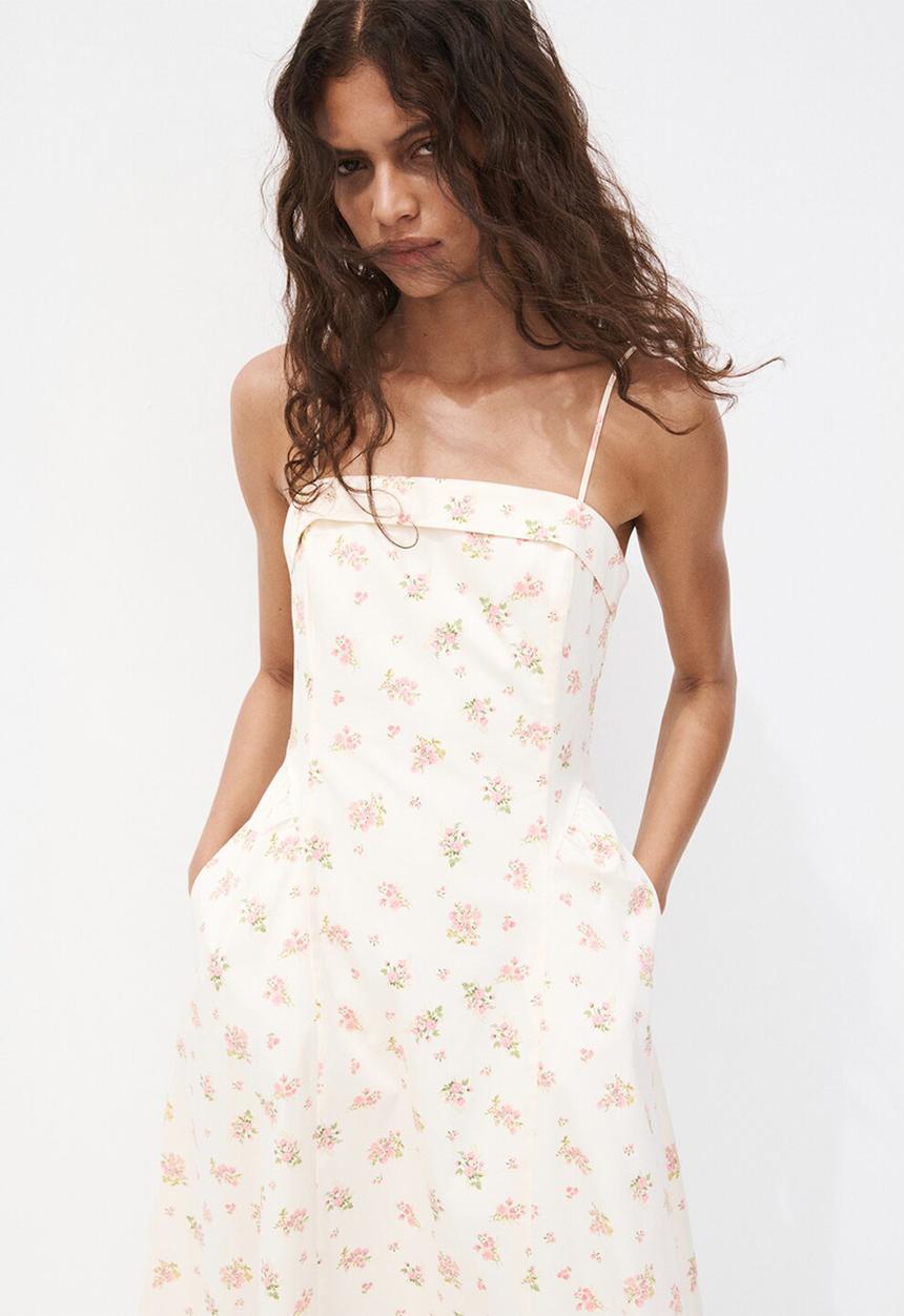 MANGO - Dress ramo - light beige
