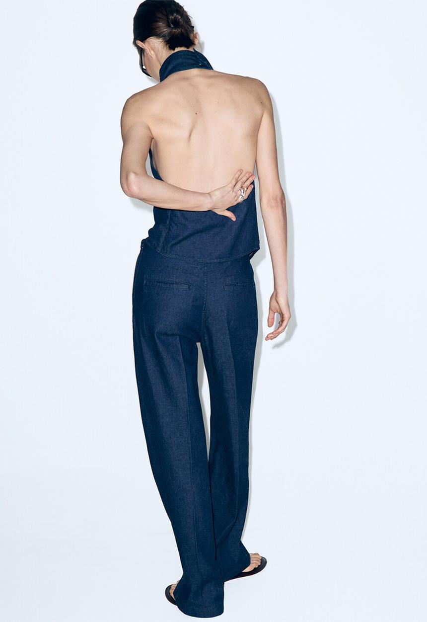 MANGO - Trousers carla - open blue