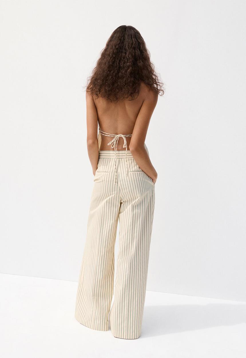 MANGO - Trousers tatin - yellow