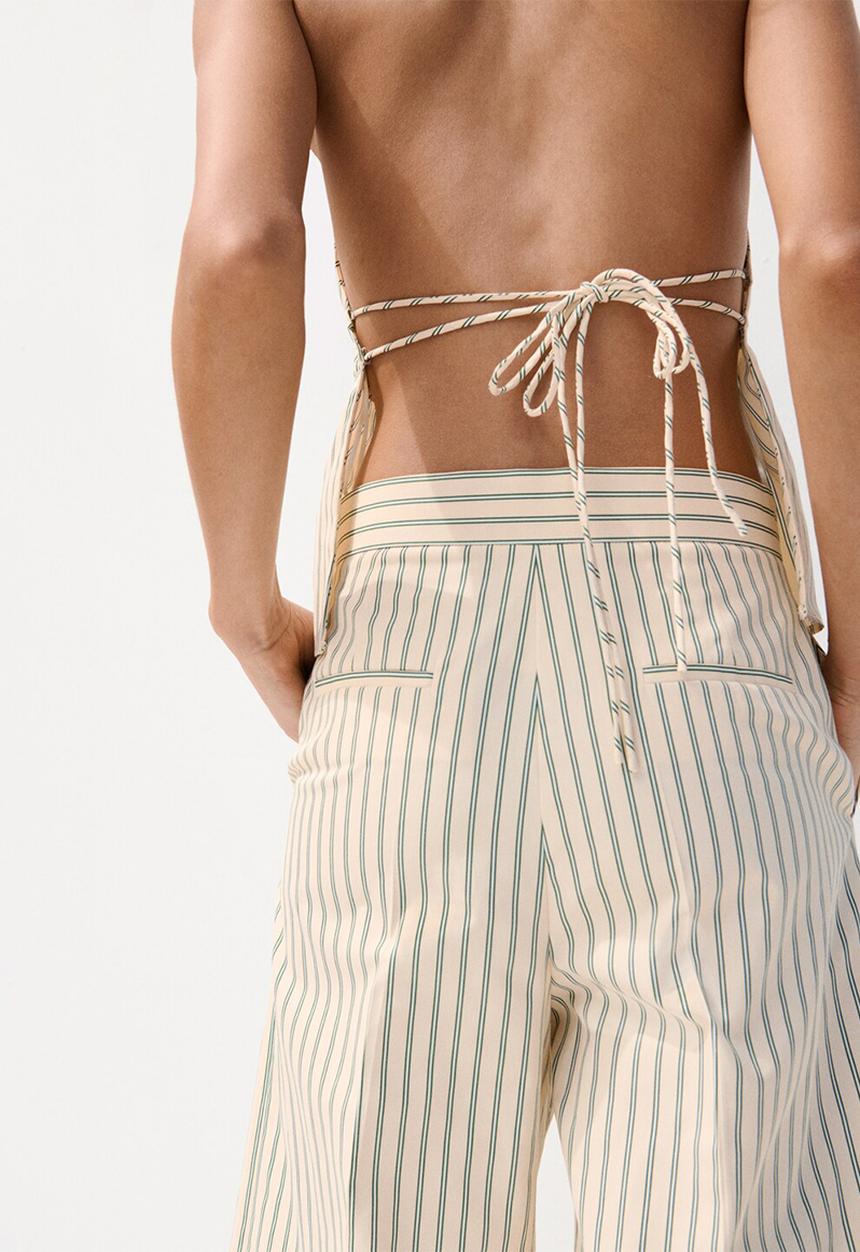 MANGO - Trousers tatin - yellow