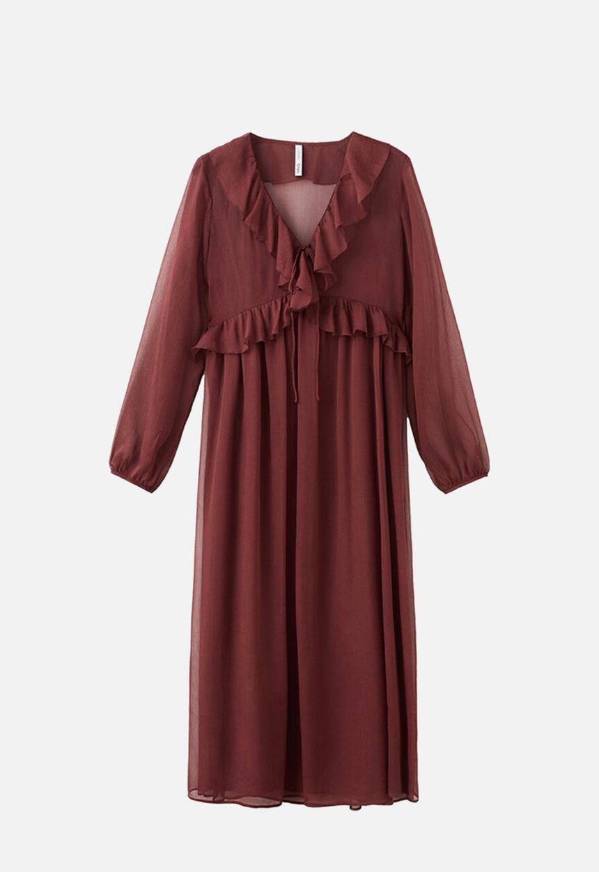 MANGO - Dress romance - brown