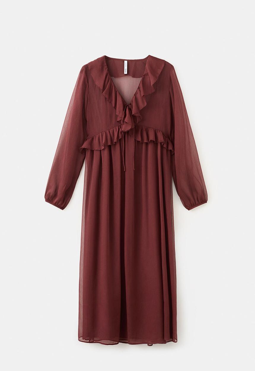 MANGO - Dress romance - brown
