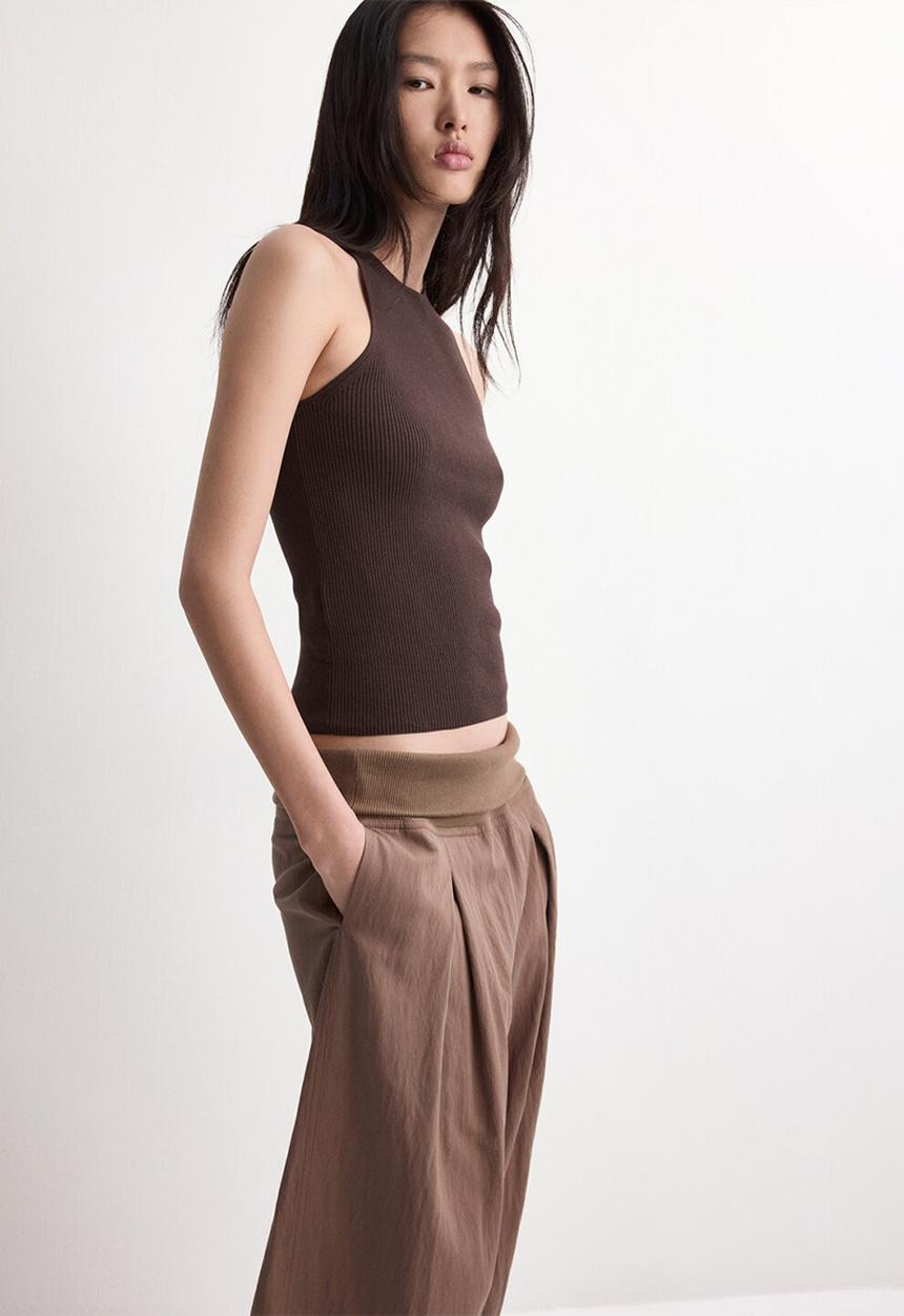 MANGO - Top dalton - dark brown