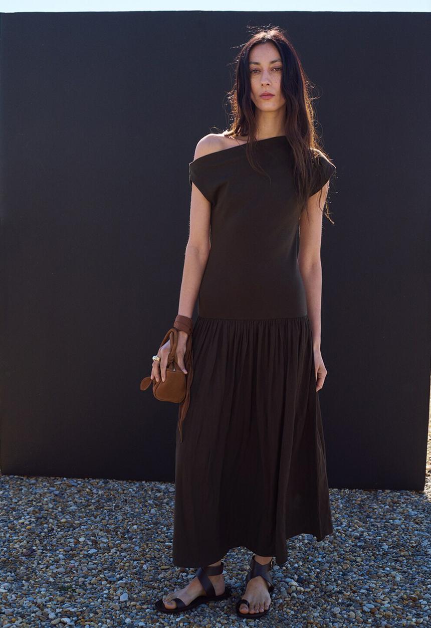 MANGO - Dress gelato - brown
