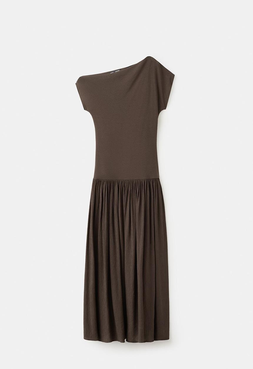 MANGO - Dress gelato - brown