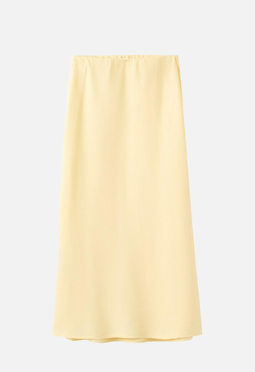 MANGO - Skirt laguna - light/pastel yellow