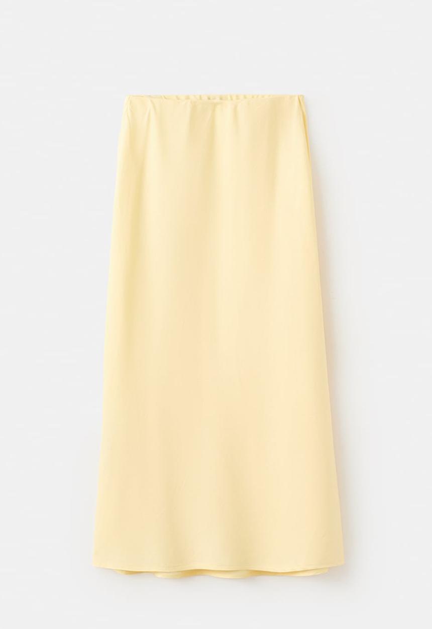 MANGO - Skirt laguna - light/pastel yellow