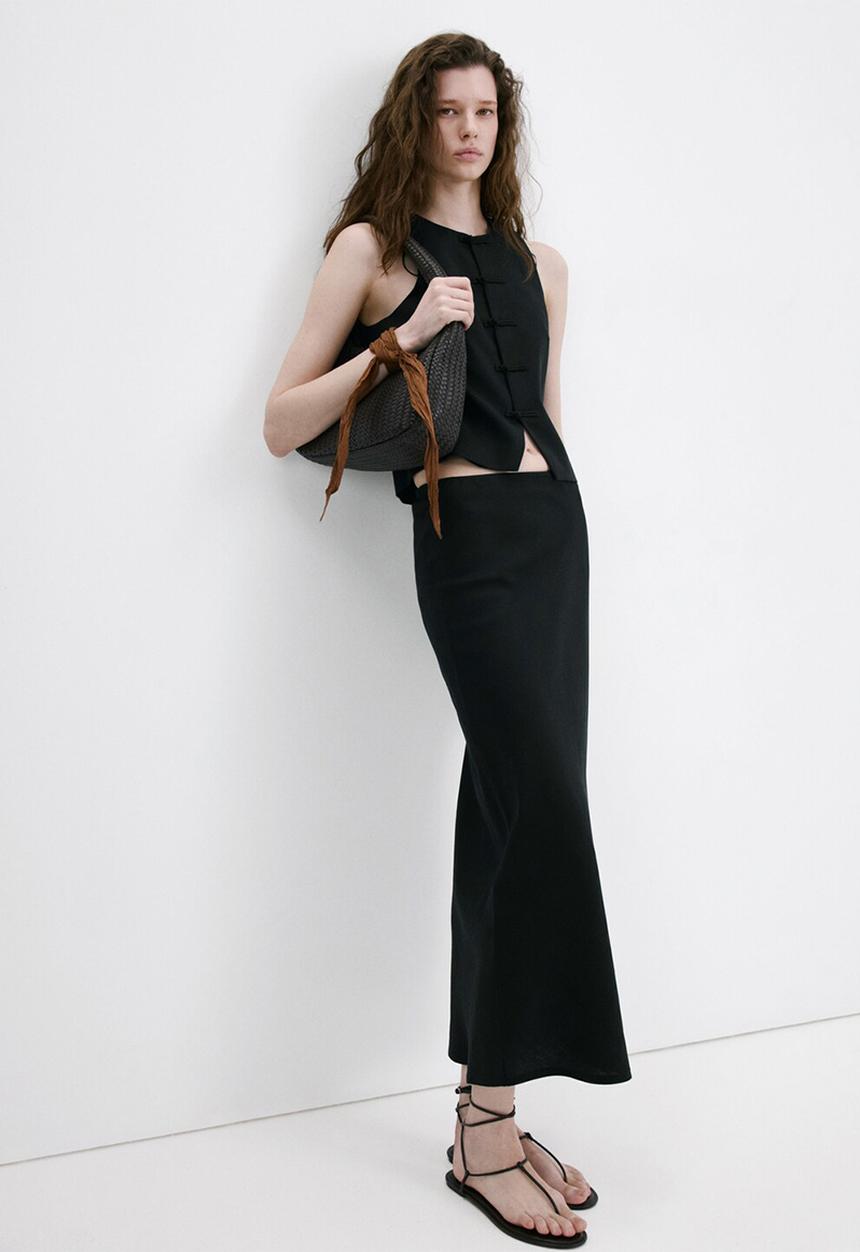 MANGO - Skirt laguna - black