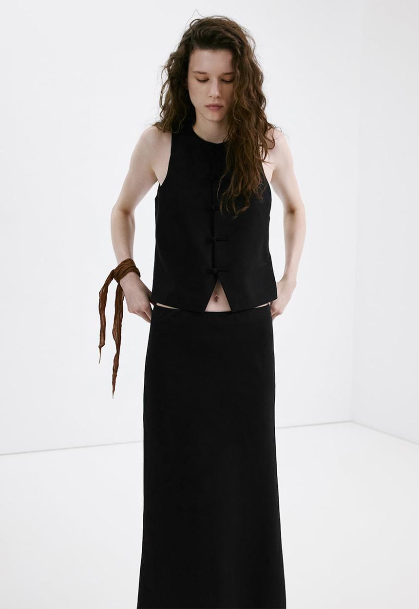 MANGO - Skirt laguna - black