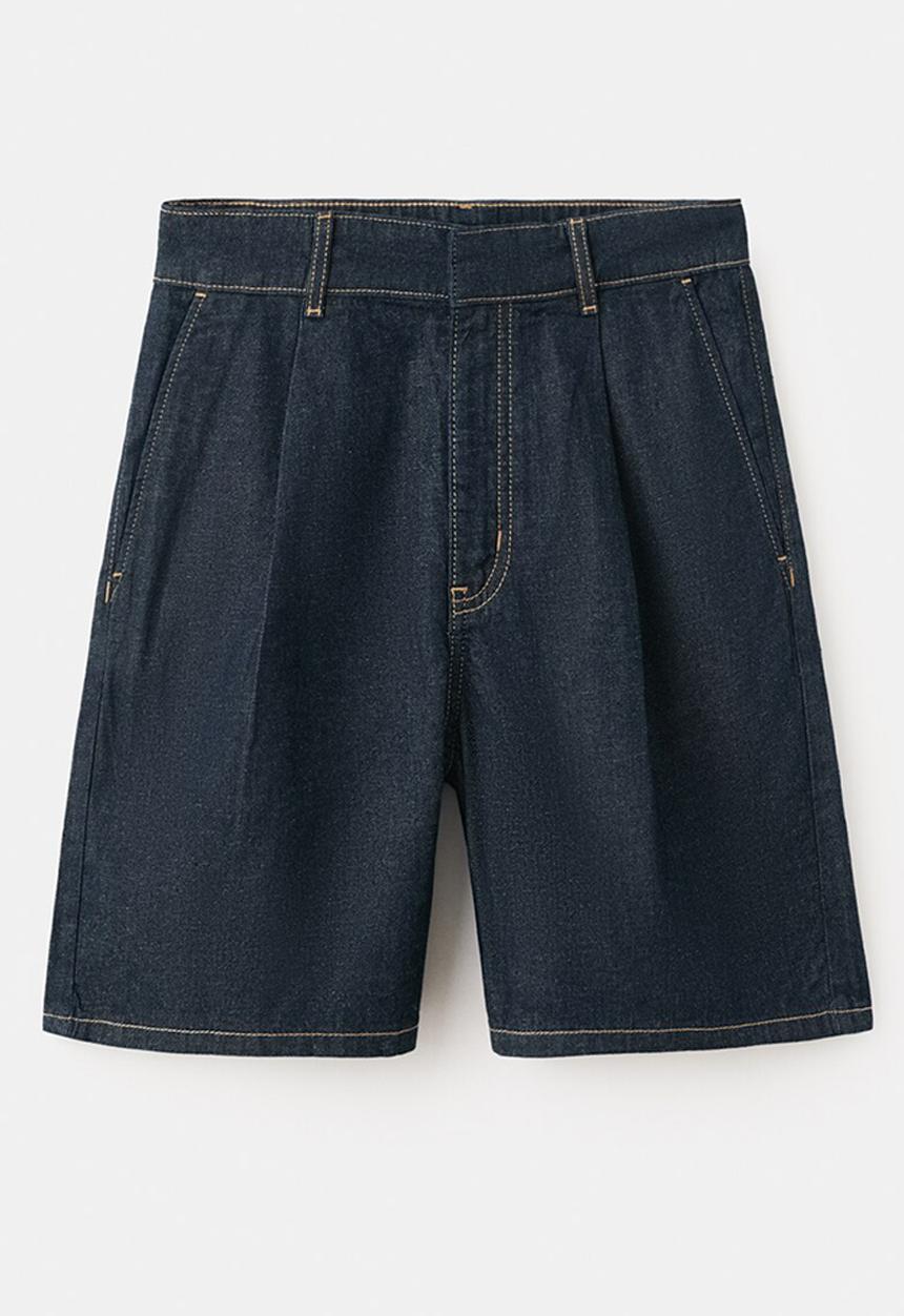 MANGO - Bermudas amelie - open blue
