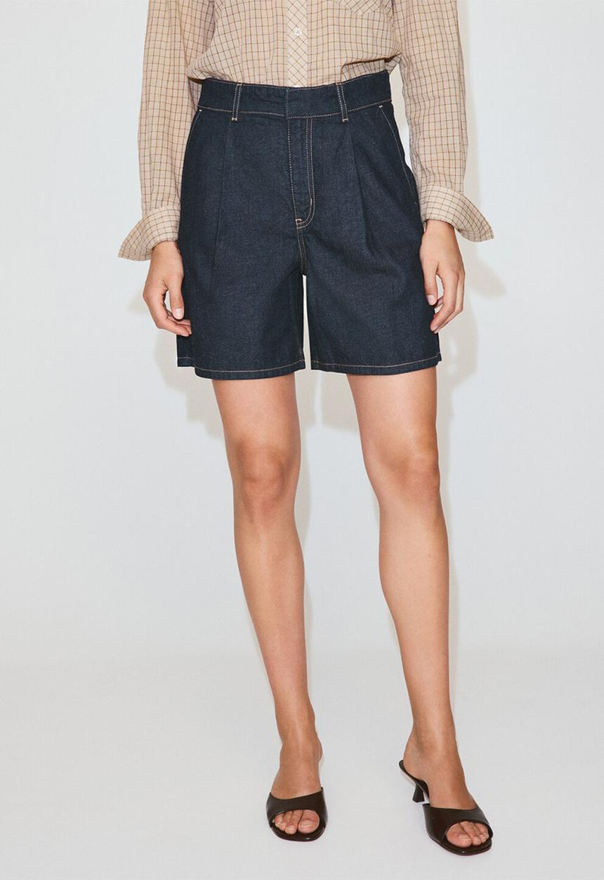 MANGO - Bermudas amelie - open blue