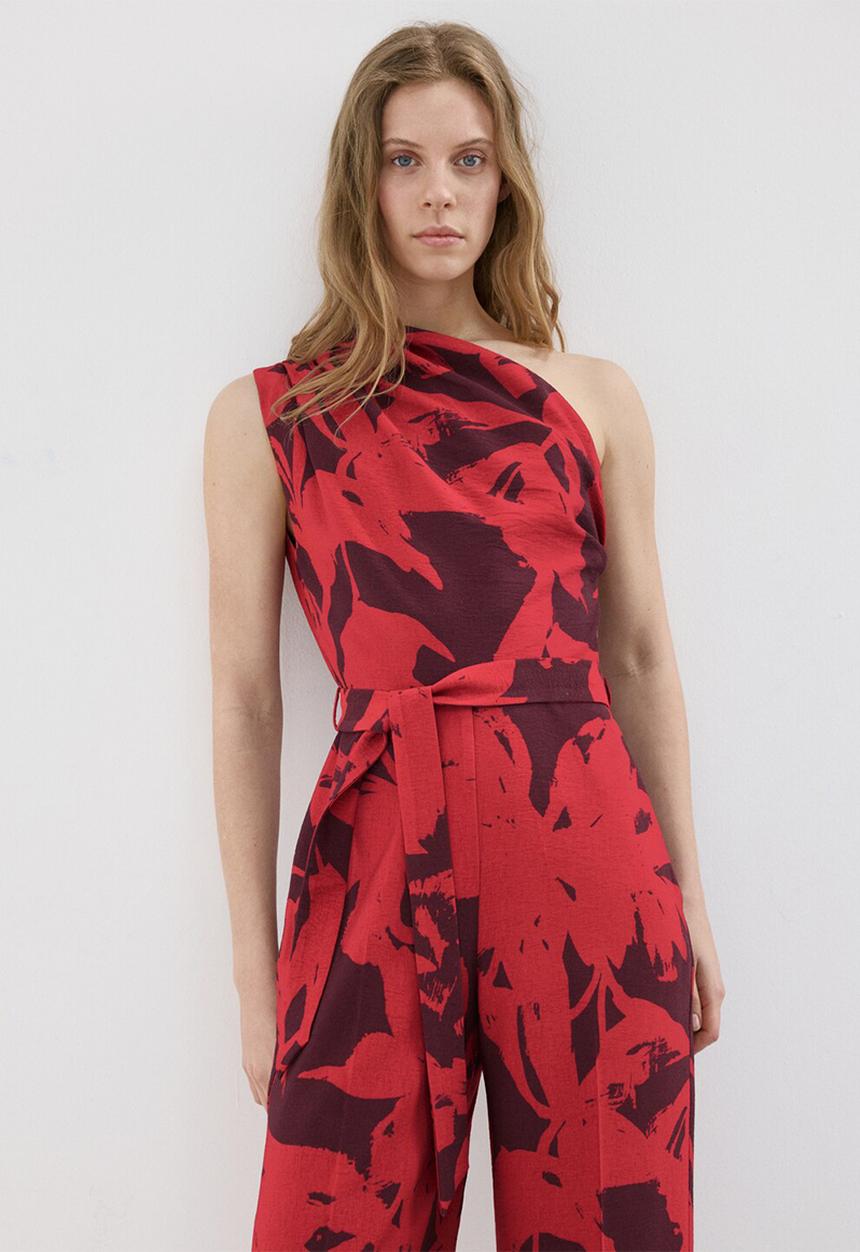 MANGO - Jumpsuit keira2 - red