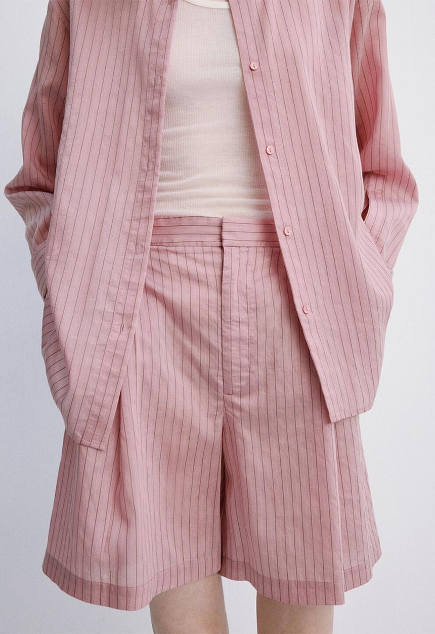 MANGO - Bermudas lombi - light/pastel pink