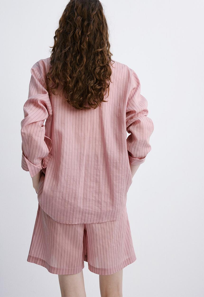 MANGO - Bermudas lombi - light/pastel pink