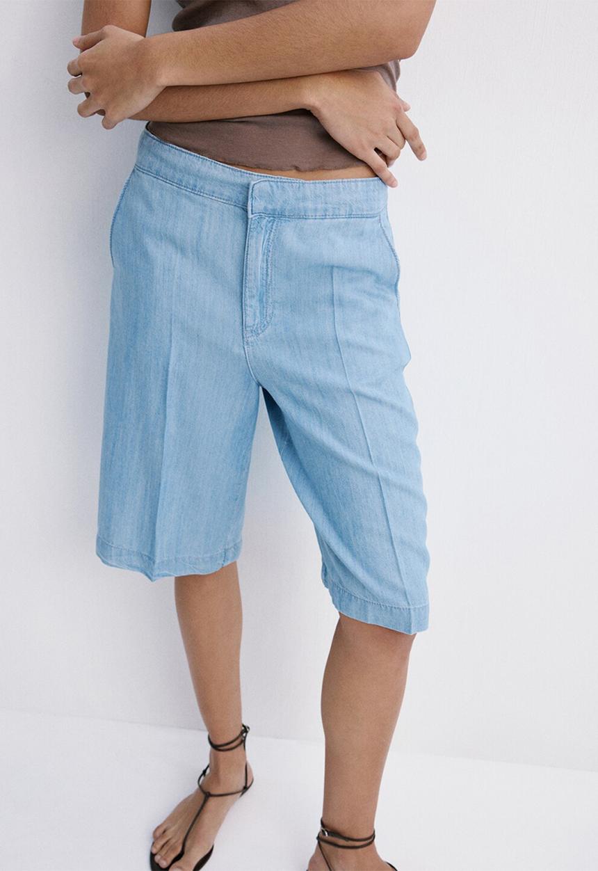 MANGO - Bermudas eva - open blue