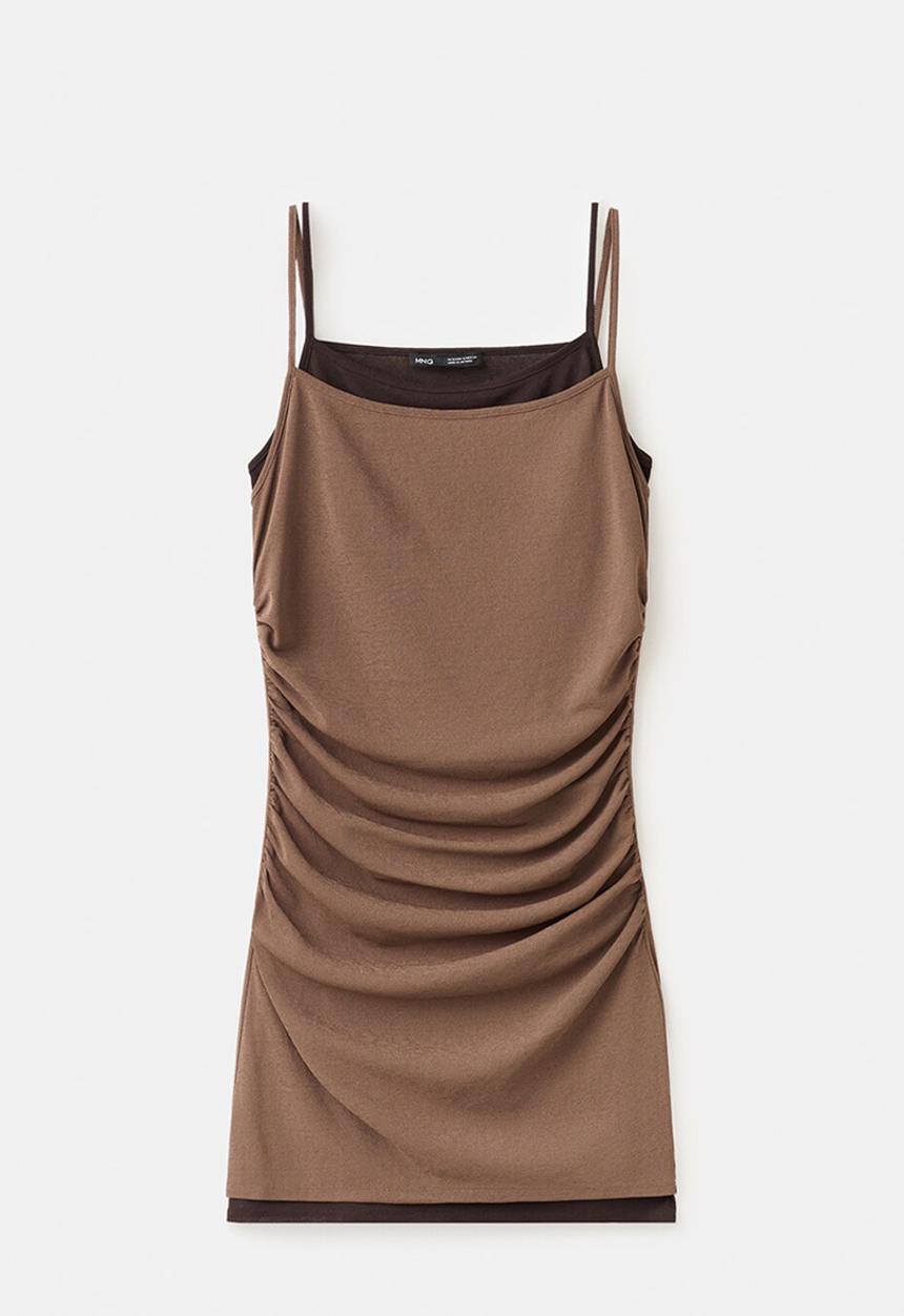 MANGO - Dress noe - brown