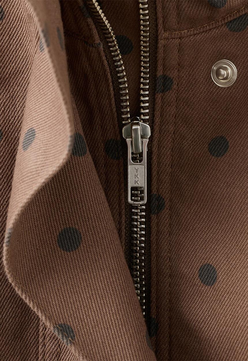 MANGO - Jacket dots- dark brown