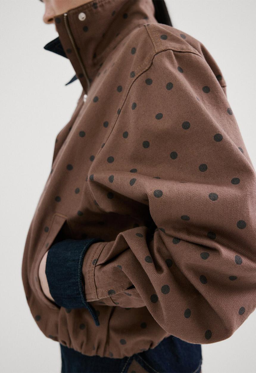 MANGO - Jacket dots- dark brown
