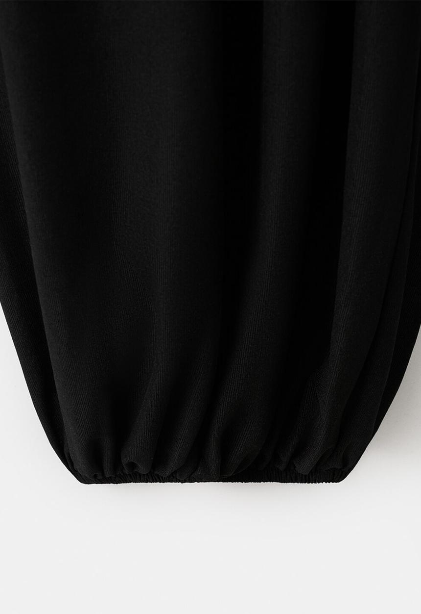 MANGO - Trousers corini - black