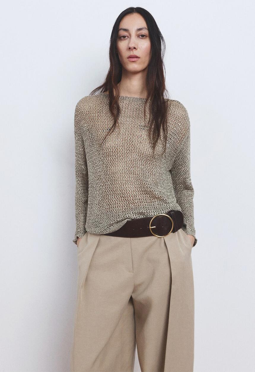 MANGO - Sweater luli - beige/khaki