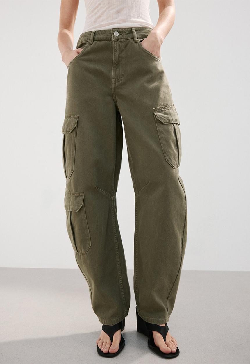 MANGO - Jeans dilly - khaki