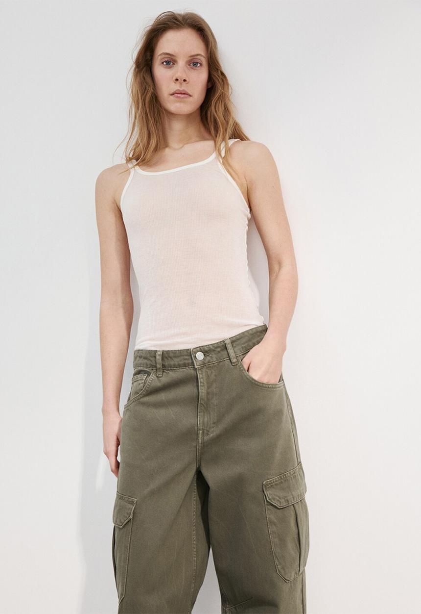 MANGO - Jeans dilly - khaki