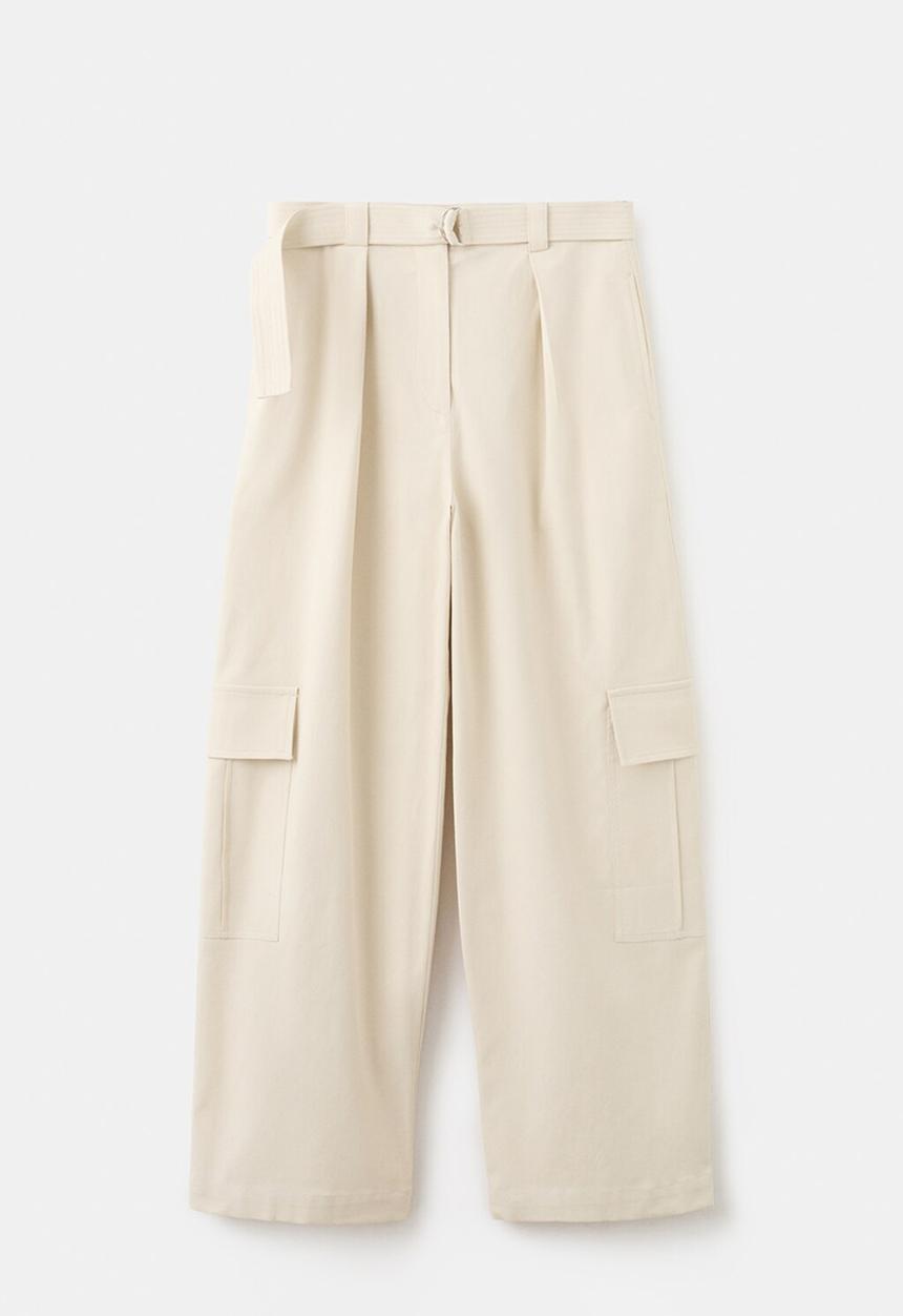 MANGO - Trousers tim - light beige