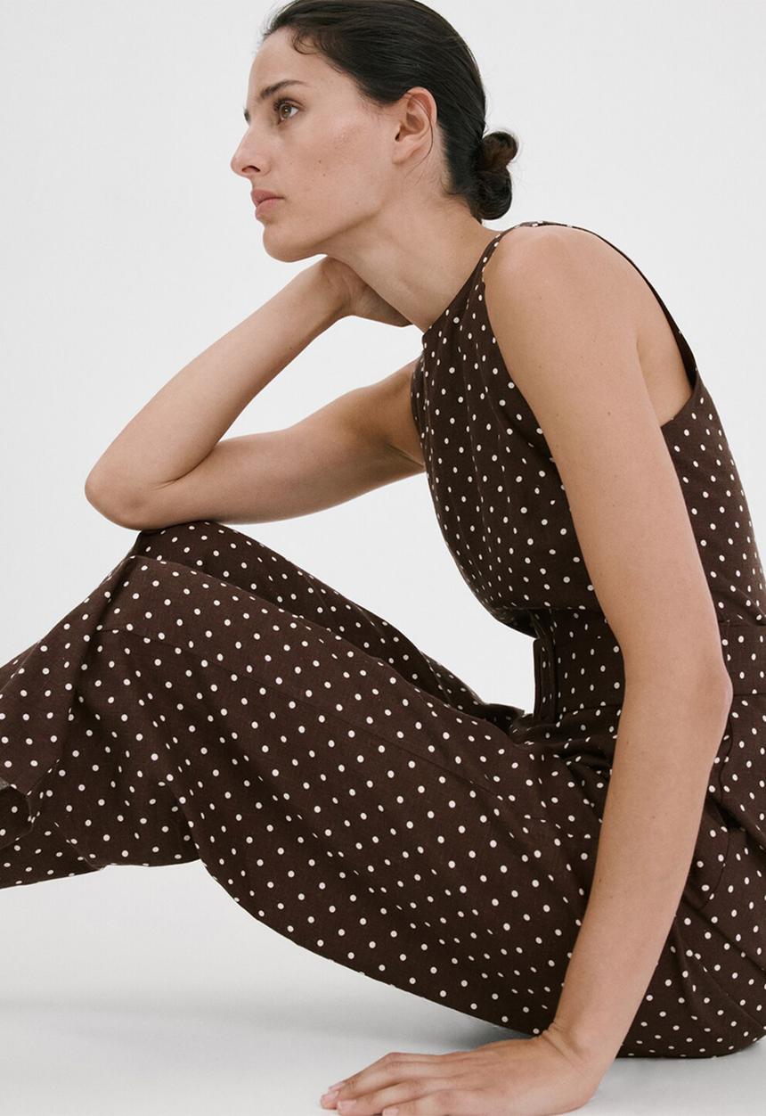 MANGO - Jumpsuit romeo - dark brown