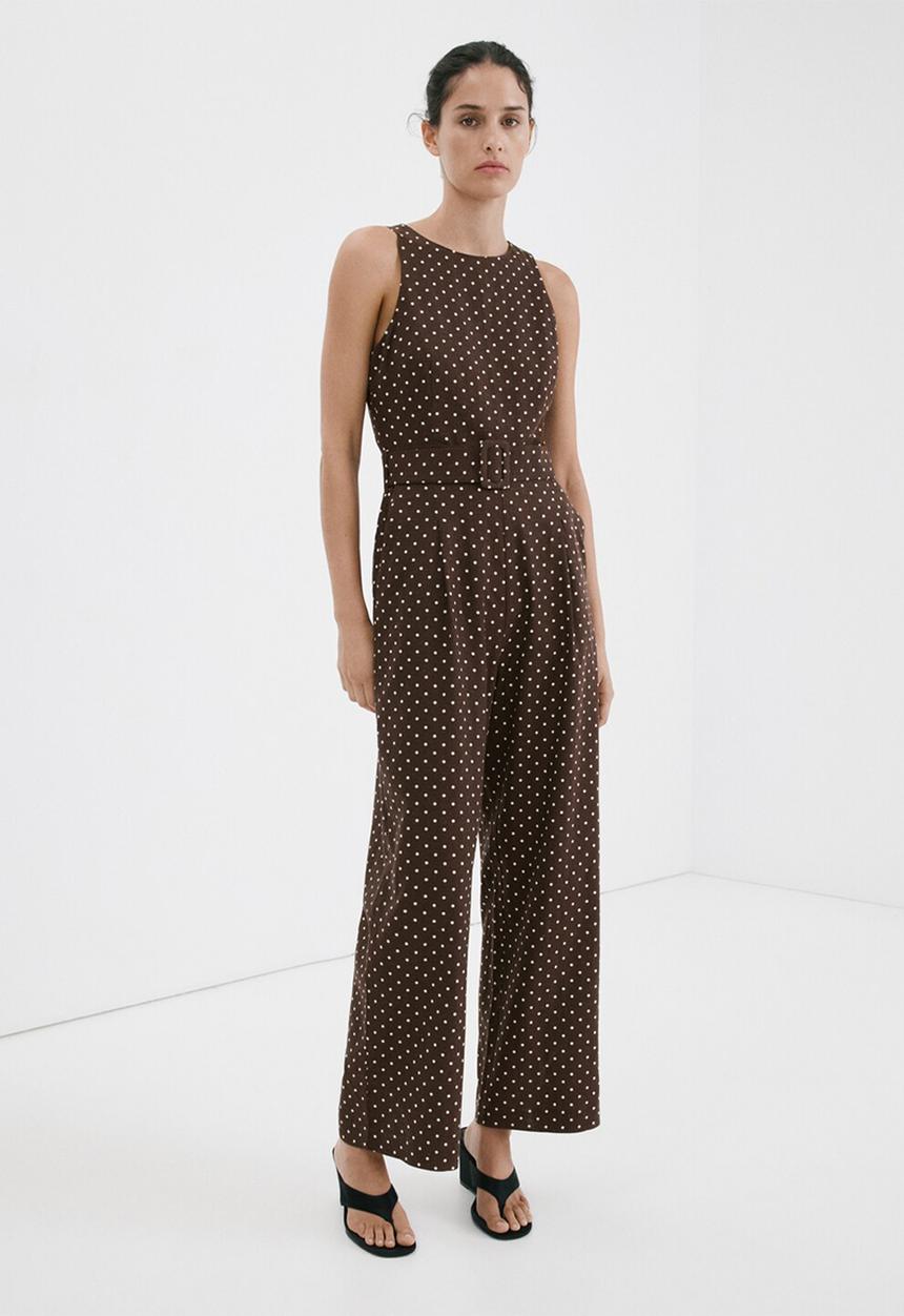 MANGO - Jumpsuit romeo - dark brown