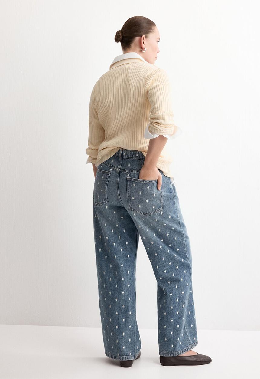 MANGO - Plus jeans lunares - open blue