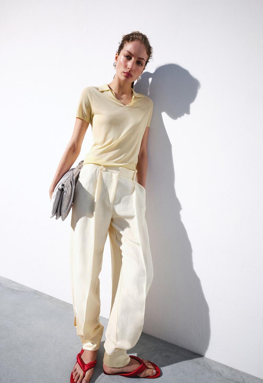 MANGO - Sweater luxon - light/pastel yellow
