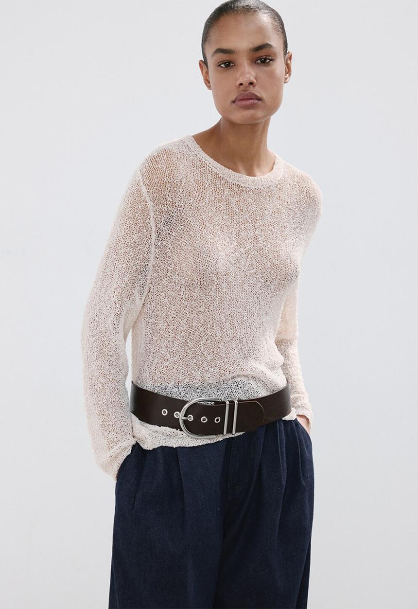 MANGO - Jeans souffle - open blue