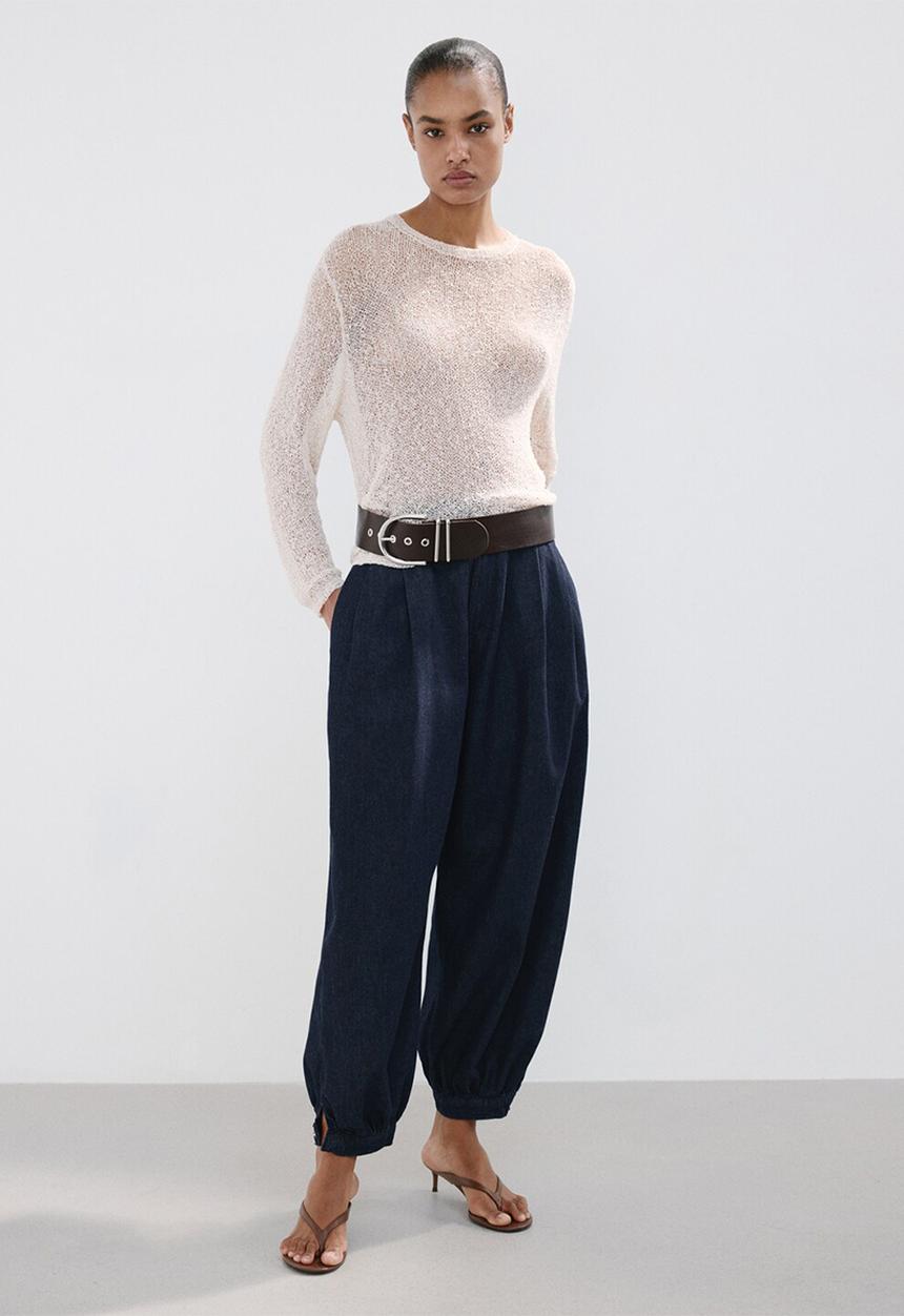 MANGO - Jeans souffle - open blue