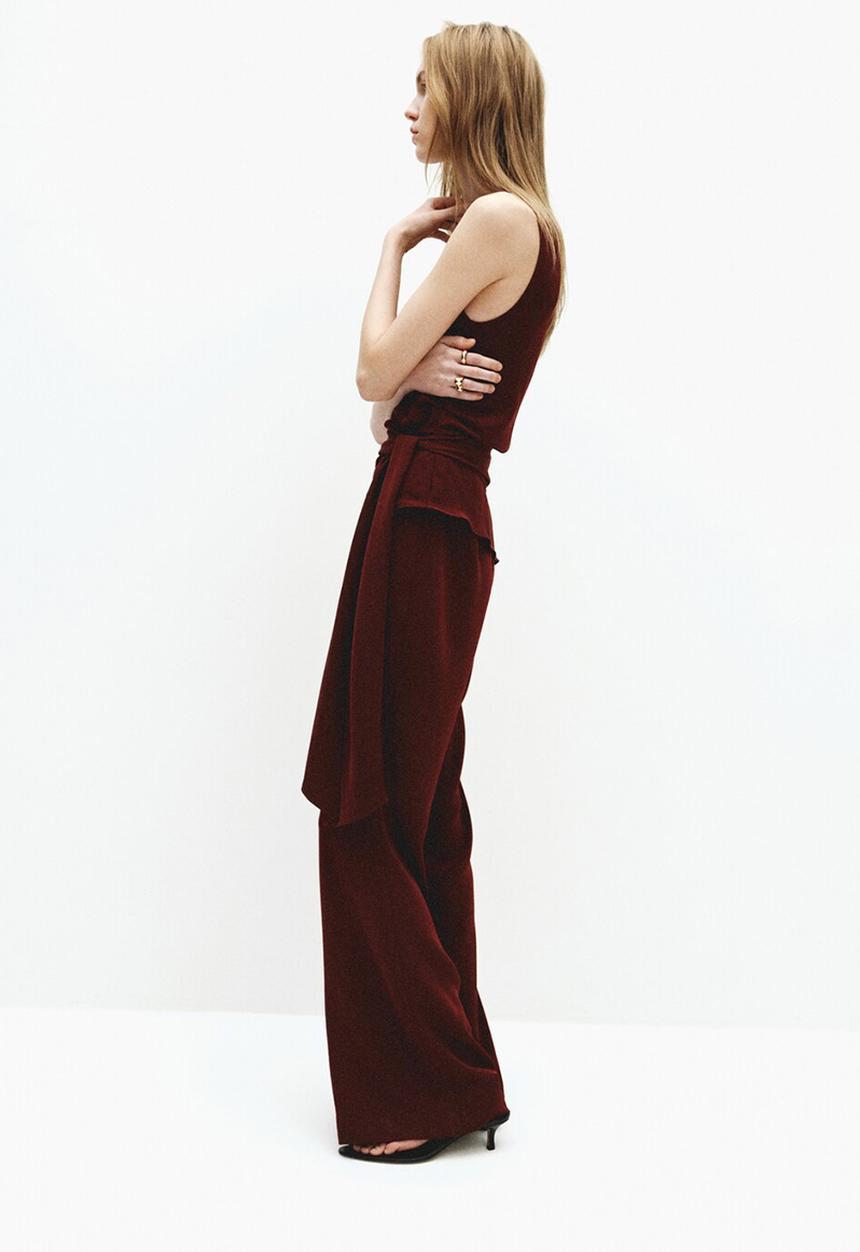 MANGO - Jumpsuit claire - dark red