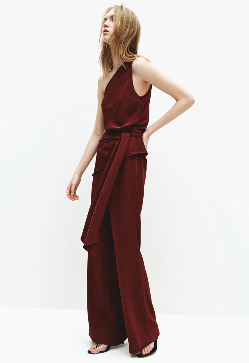 MANGO - Jumpsuit claire - dark red