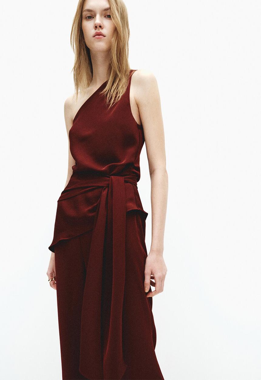 MANGO - Jumpsuit claire - dark red