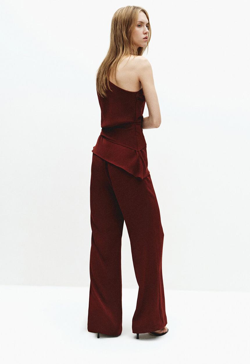 MANGO - Jumpsuit claire - dark red